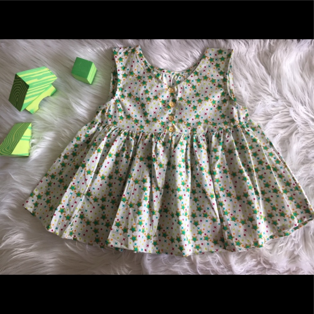 Handmade cotton frock for baby girls